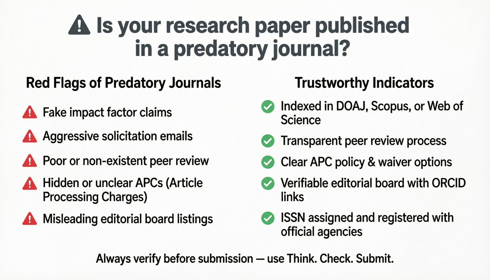 ⚠️ Is your research paper published in a predatory journal?